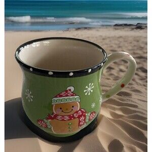 Gingerbread Man Winter Whimsey Mug Temptations by Tara Christmas Cup 16 oz